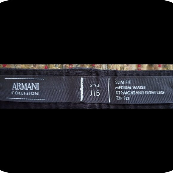 Armani Black Fine Corduroy Pant - Picture 4 of 5